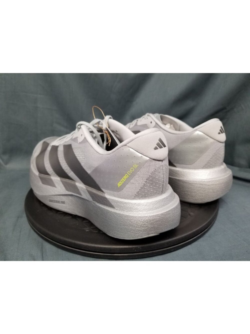 Adidas Adizero Evo SL M Silver Metallic JR3419 Men's Size 9.5 NEW NO BOX! - Picture 6 of 11